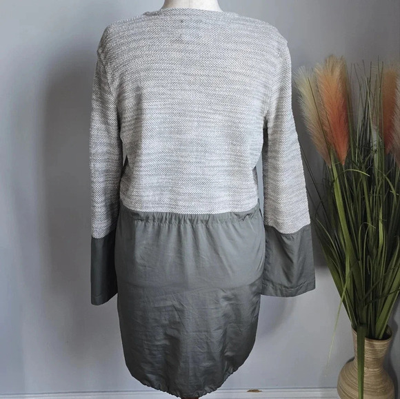 NIC+ZOE, Gray Green Lightweight Zip Front Tweed Nylon Anorak Jacket, Size Medium - Picture 8 of 15